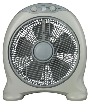 Tischventilator 45 W, Timer, 3 Stufen, 5 Flügel, grau