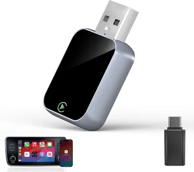 Produktbild von Minicee Wireless CarPlay Adapter USB-A/C für iPhone Plug & Play