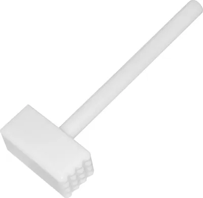 Produktbild von FMprofessional Fleischklopfer, hochwertiger Fleischhammer aus Kunststoff, robuster Schnitzelklopfer (Farbe: Weiß)