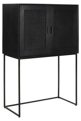 Produktbild von Pomax Angela Schrank, Schwarz, L 80 x B 40 x H 125 cm