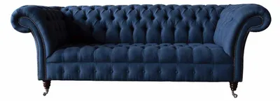 Produktbild von Dreisitzer Sofa Luxus Chesterfield 3 Sitzer Couches Blau Sofas Neu Couch