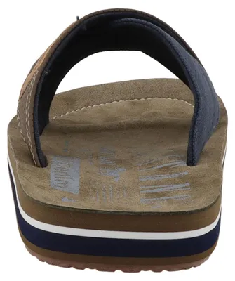 Produktbild von Mustang Herren Pantolette mit Cross-Over-Riemen und Lederdecksohle 26M0221002, Größe:45 EU, Farbe:Grün