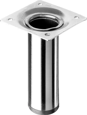 Produktbild von Hettich Tischbein 3,0 x 10 cm Stahl Edelstahl-Optik - 1 Stück