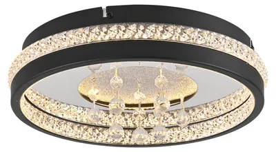 Produktbild von JUST LIGHT LED Deckenlampe Kristall Lichteffekt durch Kristallrand Wohnzimmer, Schlafzimmer, Küche,  Flur, Esszimmer, Büro