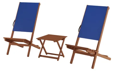 Produktbild von Blauer Strandstuhl Partystuhl Wikingerstuhl Schwedenstuhl Anglerstuhl wählbares Set XXL V-10-364