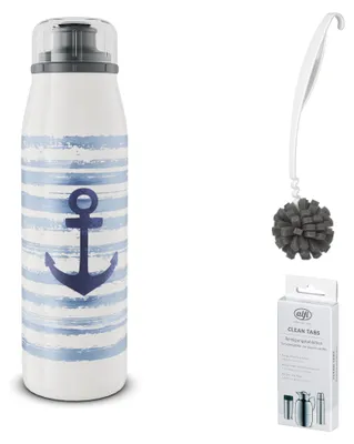 Zdjęcie produktu dla alfi KIDS ISO BOTTLE Trinkflasche – Vorteilsset mit Reinigungsbürste CLEAN FIX 30 cm + CLEAN TABS (20 Stück)