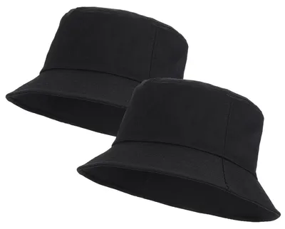 Immagine prodotto di Cappello da sole Fischerhut, confezione da 2, colore nero, 100% cotone, taglia unica