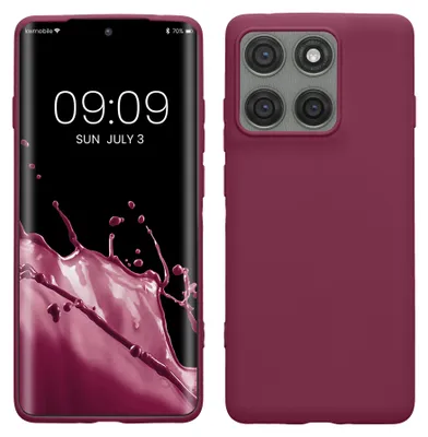 Produktbild von kwmobile Handyhülle für Motorola Edge 60 Pro Hülle - TPU Case - Kabelloses Laden - Schutzhülle Cover in Magenta Lila