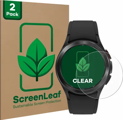 Produktbild von 2x ScreenLeaf Schutzfolie für Samsung Galaxy Watch 4 Classic (42mm) Displayschutz Display Schutz Folie Klar Transparent