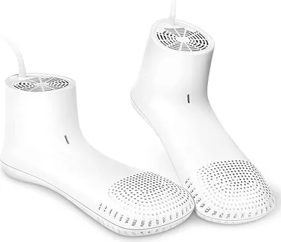 Produktbild von Elektrischer Schuhtrockner, Ozonsterilisation, Desodorierungsmittel – mit Timer, elektrischer Stiefeltrockner, Schuhwärmer, Trockner mit Fußform für Erwachsene | Geräuscharm | Starker Draht | EU-Stecker