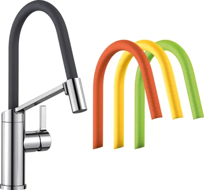 Produktbild von BLANCO VIU-S, metallische Oberfläche, chrom/lava grey, Hochdruck