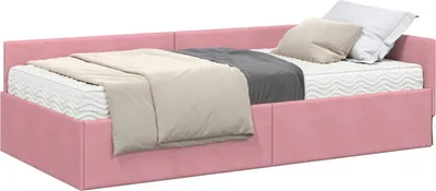 Immagine prodotto di vidaXL Struttura letto ad angolo con materasso Varie 2 pezzi Velluto grigio