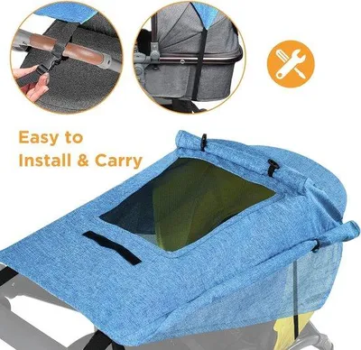 Produktbild von Famanu Sonnenschirm für Kinderwagen - Universelle Passform, UV-Schutz 50+