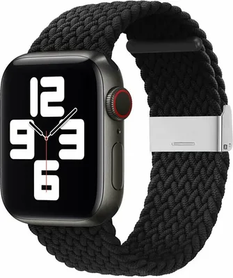 Produktbild von Pleciony Materiałowy Pasek Bransoletka Strap Fabric Opaska Do Apple Watch 38 / 40 / 41 Mm - Czarny