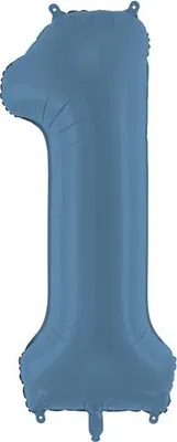 Produktbild von Folienballon Zahl „1“, 86cm, marineblau