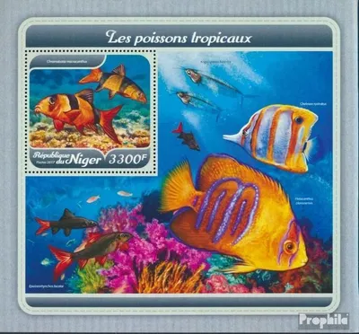 Produktbild von Briefmarken Niger 2017 Mi Block 776 (kompl. Ausg.) postfrisch Tropische Fische