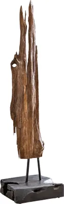 Produktbild von SIT Möbel Treibholzskulptur | recyceltes Teakholz natur | Bodenplatte schwarz | B 30 x T 30 x H 100 cm | 07900-20 | Serie ROMANTEAKA