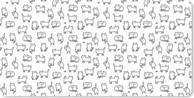 Produktbild von MuchoWow® Mauspad Mousepad Mädchen - Katze - Muster - Mädchen - Kinder - Kinder 60x30 cm - Mousepads - Maus Mat - Pad - Mausunterlage - Nachhaltig