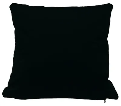 Produktbild von Kissenhülle schwarz 40x40 Samt weich Kissenbezug Sofakissen Dekokissen Reißverschluss