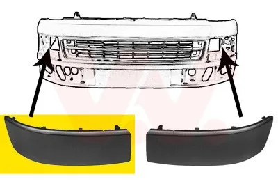 Produktbild von VAN WEZEL 5790584 Stoßstangen-Abdeckung Vorne Rechts für VW Transporter V Bus (7HB, 7HJ, 7EB, 7EJ, 7EF, 7EG, 7HF, 7EC) Multivan V California T5 Bus