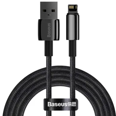 Produktbild von Baseus CALWJ-A01, 2 m, Lightning, USB A, Männlich, Männlich, Schwarz