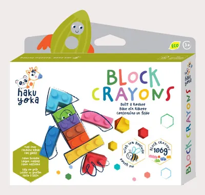 Image de HAKUYOKA - Crayons de cire en blocs Fusée