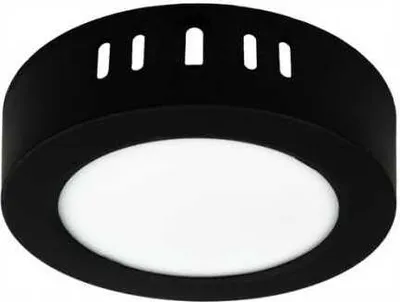 Obrázok produktu pre Povrchová bodová lampa čierna 12 cm LED 6W kruhové neutrálne stropné svietidlo 4000K Ecolight EC20471