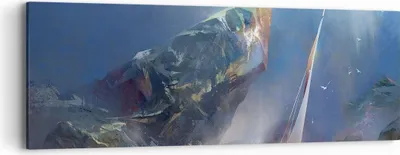 Produktbild von Bild auf Leinwand - Leinwandbild - Meer Segelboot - 90x30cm - Wand Bild - Wanddeko - Wandbilder - Leinwanddruck - Bilder - Kunstdruck - Wanddekoration - Leinwand bilder - Wandkunst - AB90x30-3923