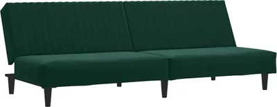 Immagine prodotto di vidaXL Divano letto 2 posti in velluto verde scuro
