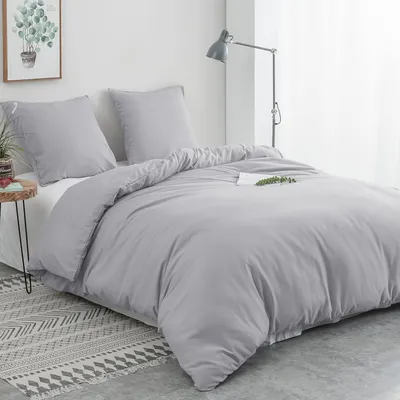 Produktbild von AYSW Winter Bettwäsche Microfaser 200x200cm Hellgrau