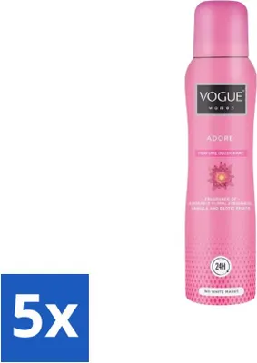 Productafbeelding van Vogue Adore parfum deodorant, 150 ml - voordeelverpakking - 5 stuks