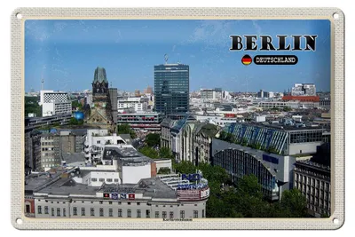 Produktbild von Blechschild Städte Berlin Hauptstadt Kurfürstendamm 30x20cm