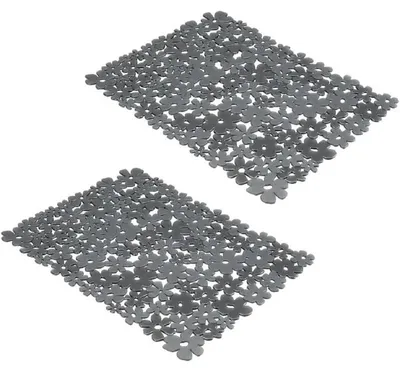 Produktbild von mDesign Spülbeckeneinlage Spülbeckenmatte 2er-Set zuschneidbar PVC Grau