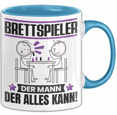 Produktbild von Brettspieler Tasse Geschenk für Brettspieler Der Mann Der Alles Kann Geschenkidee zum Geburtstag (Blau)
