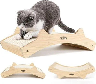 Immagine prodotto di Krabplank 42x275x12 cm tappeto in sisal intrecciato resistente tappetino tiragraffi per gatti struttura in legno - lettino per gatti