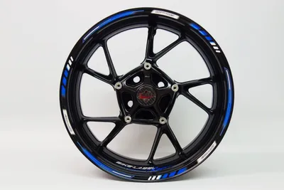 Immagine prodotto di Adesivi per cerchi - Blu racing - Adatti per cerchi da 16-18 pollici