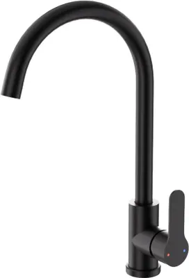 Produktbild von Famanu Küchenarmatur Schwarz, 360° drehbar, Einhandmischbatterie, Höhe 257 mm