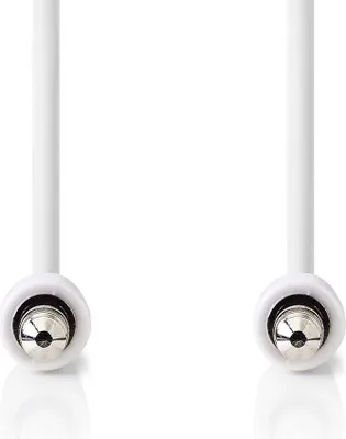 Produktbild von Nedis Stereo-Audiokabel - 3.5 mm Stecker - 3.5 mm Stecker - Vernickelt - 1.00 m - Rund - Weiss - Plastikbeutel