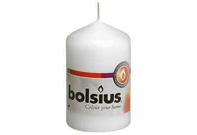 Produktbild von Bolsius 103613200102 Stumpenkerze 8x4,8cm weiß, weiß (1 Stück)