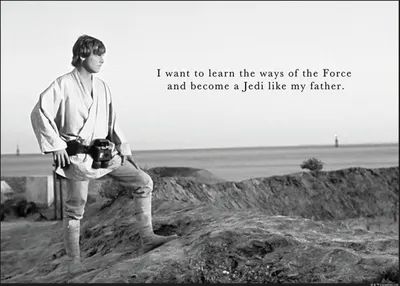 Produktbild von Disney Poster Star Wars Luke Skywalker Schwarz-Weiß - 610257 - 40 x 30 cm