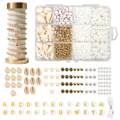 DIY-Armband-Set, 1042 Teile, Buchstabenperlen, für Kinder & Erwachsene