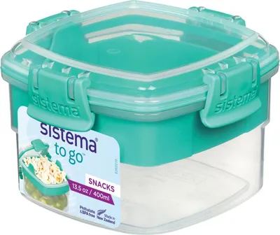 Zdjęcie produktu dla sistema pojemnik do przechowywania żywności Snacks TO GO 400 ml miętowy zielony (21320)