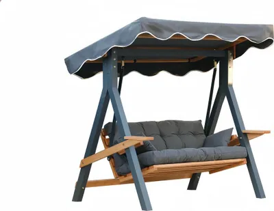 Immagine prodotto di Altalena da giardino Grau, lussuosa, per esterni, con tettoia, ideale come seduta, 210 cm