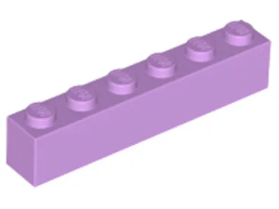 Produktbild von Lego® 1 Stück 3009 Stein Brick 1x6 Part Basic Steine 1 Mittleres Lavendel