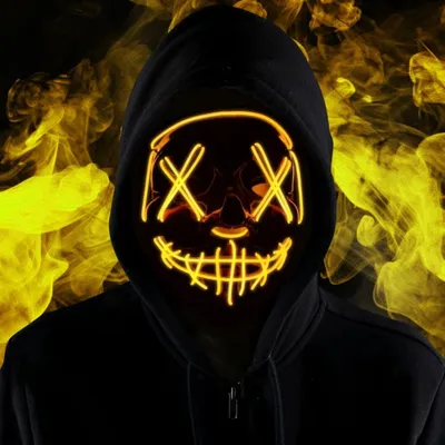 Halloween-Maske, Neon-Maske, Erwachsene, Cosplay, 6 Stück
