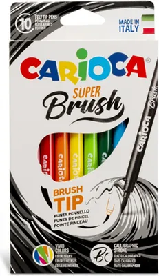 Produktbild von Carioca 42937, 10 Farben, Mehrfarbig, Pinselspitze, Mehrfarbig, 10 Stück(e)
