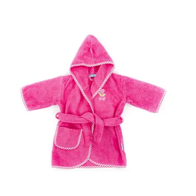Imagen del producto de Bata para niña, color rosa, de la marca Lief Lifestyle. Talla: 0-1 año