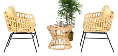 Produktbild von Sofagarnitur Garten Möbel Set 3tlg Terrasse Tisch Sessel Couchtisch Modern Neu