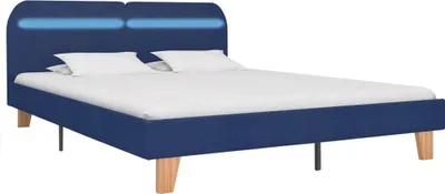 Produktbild von vidaXL Bettgestell mit LED Blau Stoff 160x200 cm