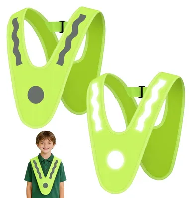 Produktbild von Reflektorweste Kinder 2 Stück V-Form Warnweste mit 360° Reflektorband